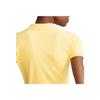 Polo Ralph Lauren Однотонная футболка-поло с логотипом, короткий рукав, женские топы, желтый, WMPOKNINCU20349-700