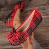 Women's Fashion Large Size Women's Shoes New Round Head Flat Bottom Bow Shallow Mouth One Pedal Casual Single Shoes