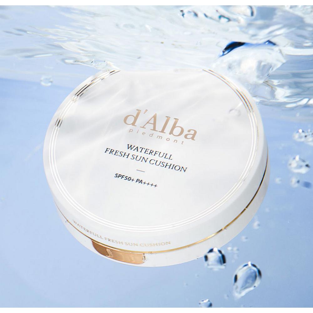 d'Alba Waterful Fresh Sun Cushion Original SPF50+ PA++++, 15g, 2 Pieces