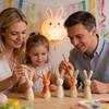 Unfinished Wooden Rabbit Crafts DIY Mini Wood Bunny Figurine Easter Blank Bunny Peg Dolls for Painting