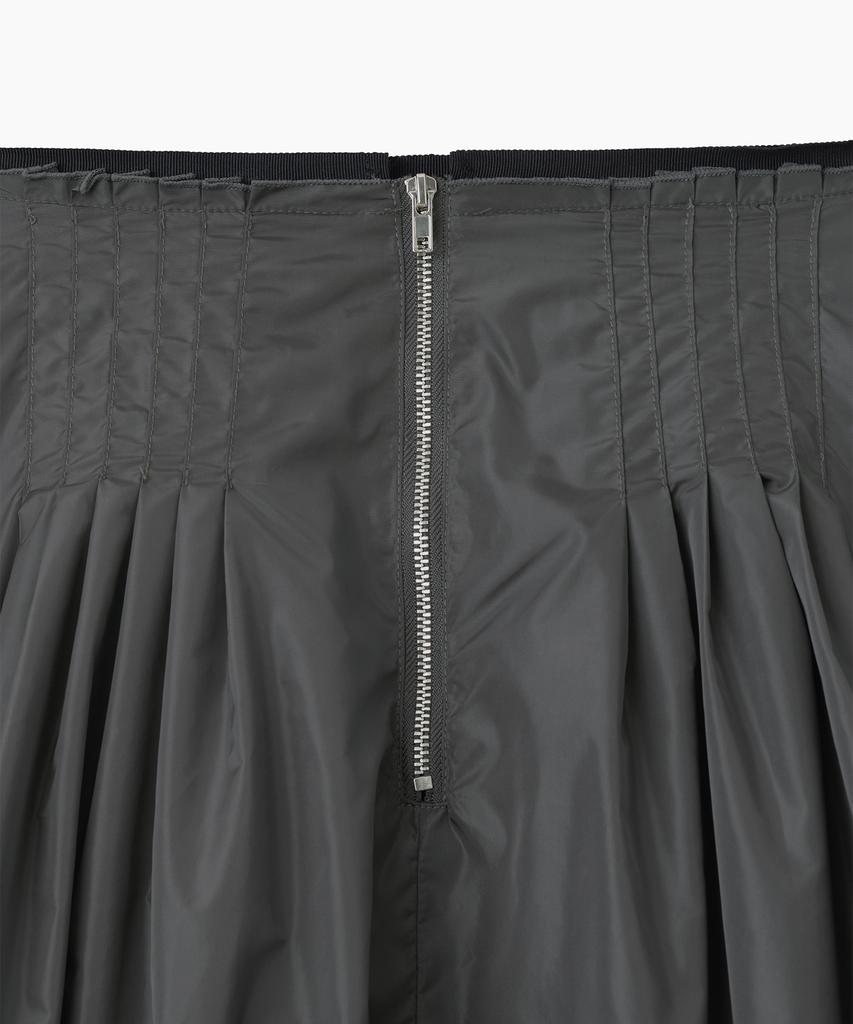 MILLO WOMEN Nylon Balloon Midi Skirt [Charcoal]