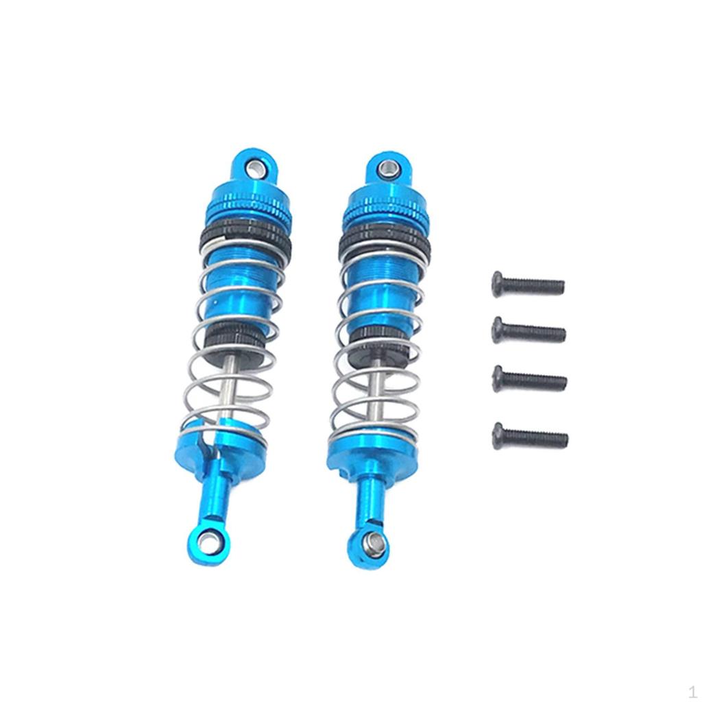 2 Packs Adjustable RC Car Oil Shocks Metal Shock Absorbers for 124018 124019 144001 Spare Parts