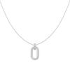 Gold Oval Hoop 925 Silver Necklace N062-01H