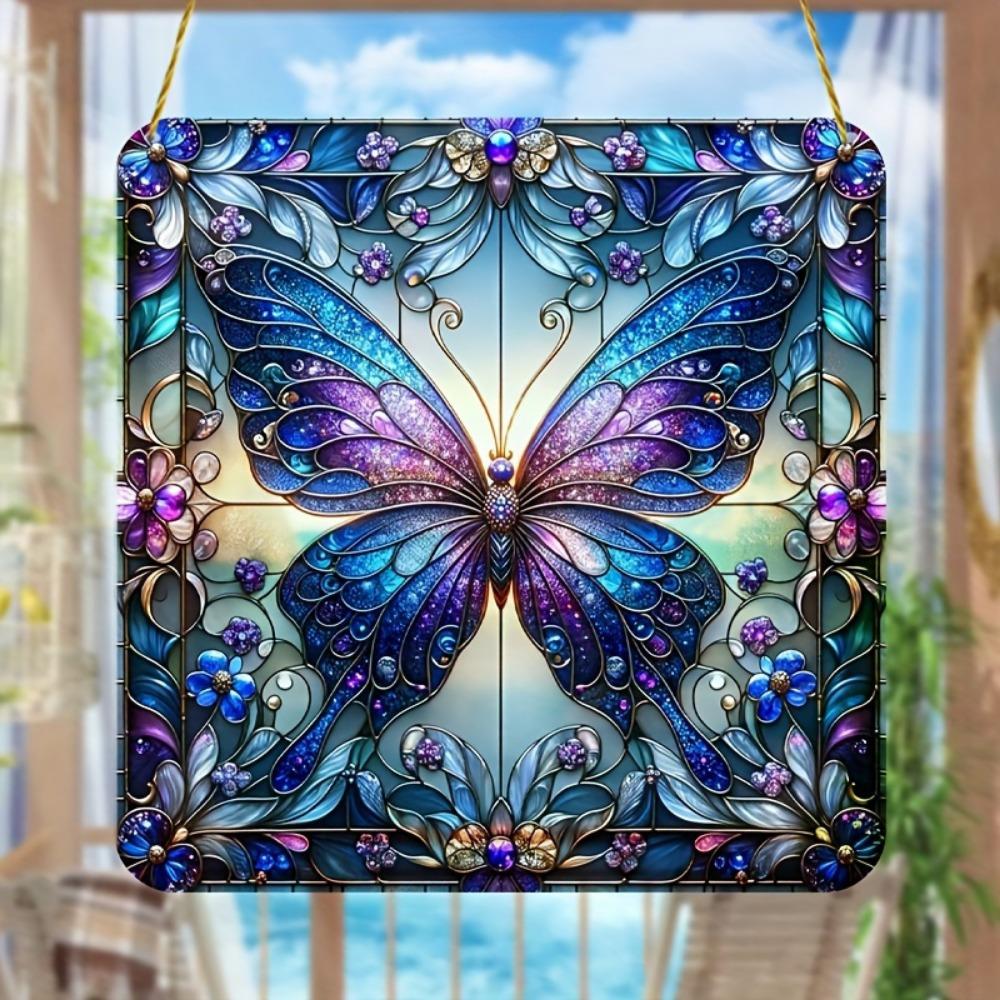 Butterfly Sun Catcher. Mother's Day Gift, Wreath Center & Decor for Room, Home and Garden.