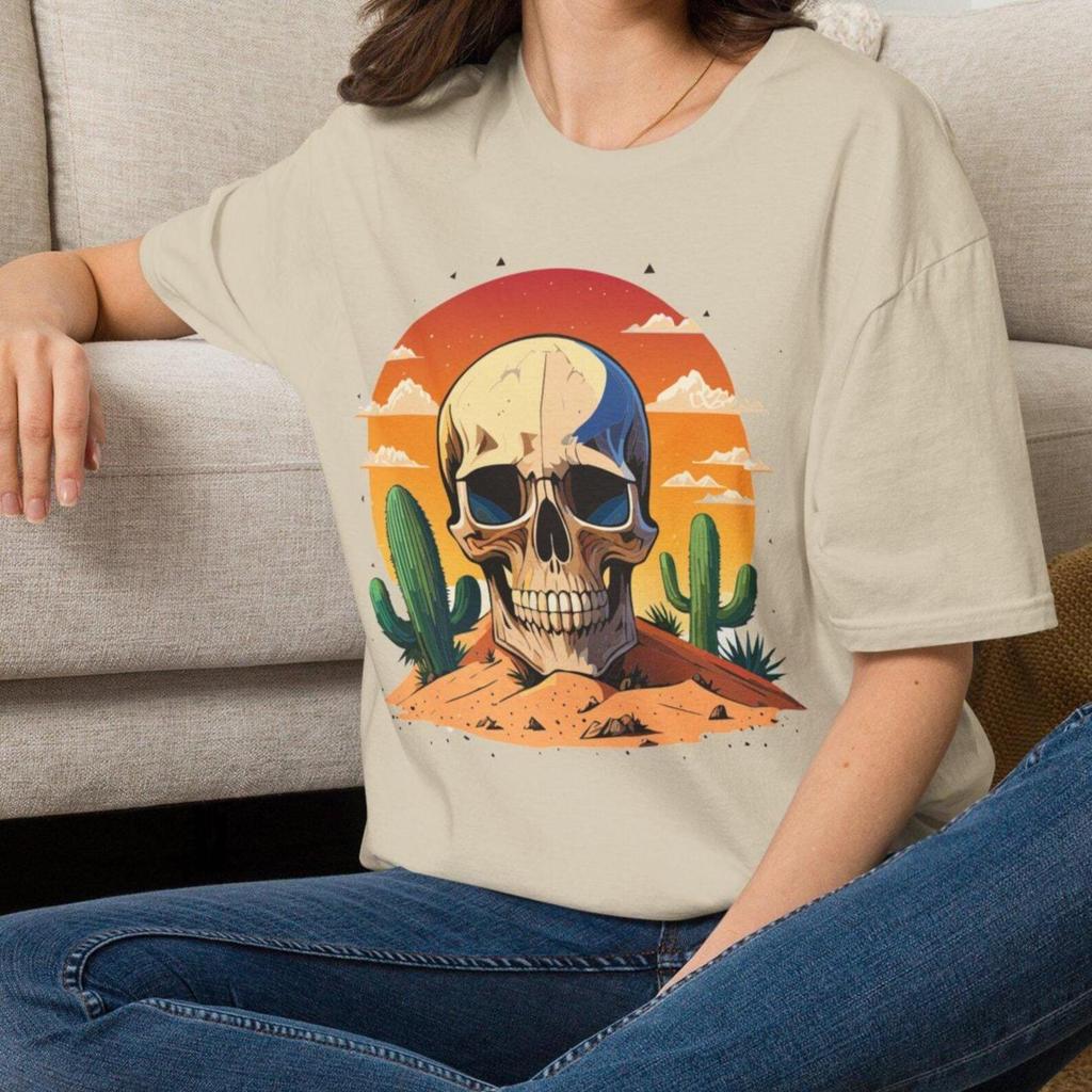 Cactus Skull T-Shirt Skull Tee - Gift for Boy Gift for Teen Gift for Girls Gift For Mom Gift for Dad Gift for Grandma Gift for Grandpa Tee