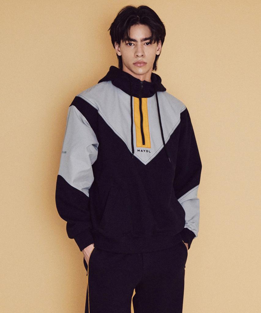 Mayol Color Block Anorak Hoodie (Men'S)_Dark Navy