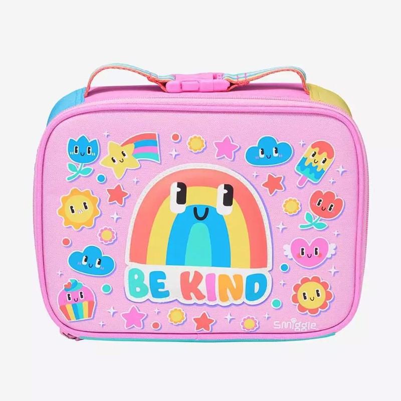 Smiggle Single-Layer Kids Lunch Tote Bag School Children Waterproof Insulated Canvas Lunchbox