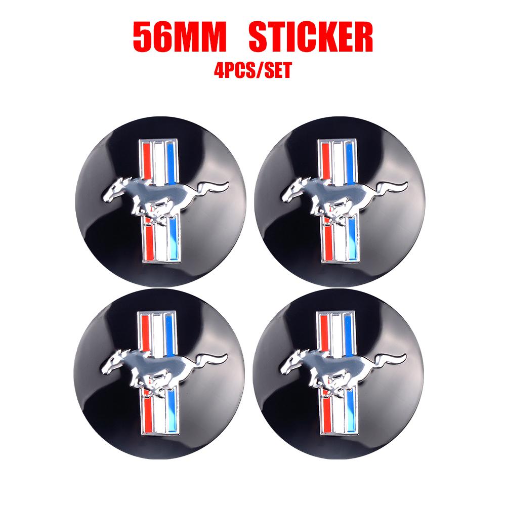 4Pcs For Ford Focus MK4 Explorer Mustang Fiesta MK7 Ranger Car Wheel Tire Center Hub Cap Badge Sticker Cover Auto Accessories