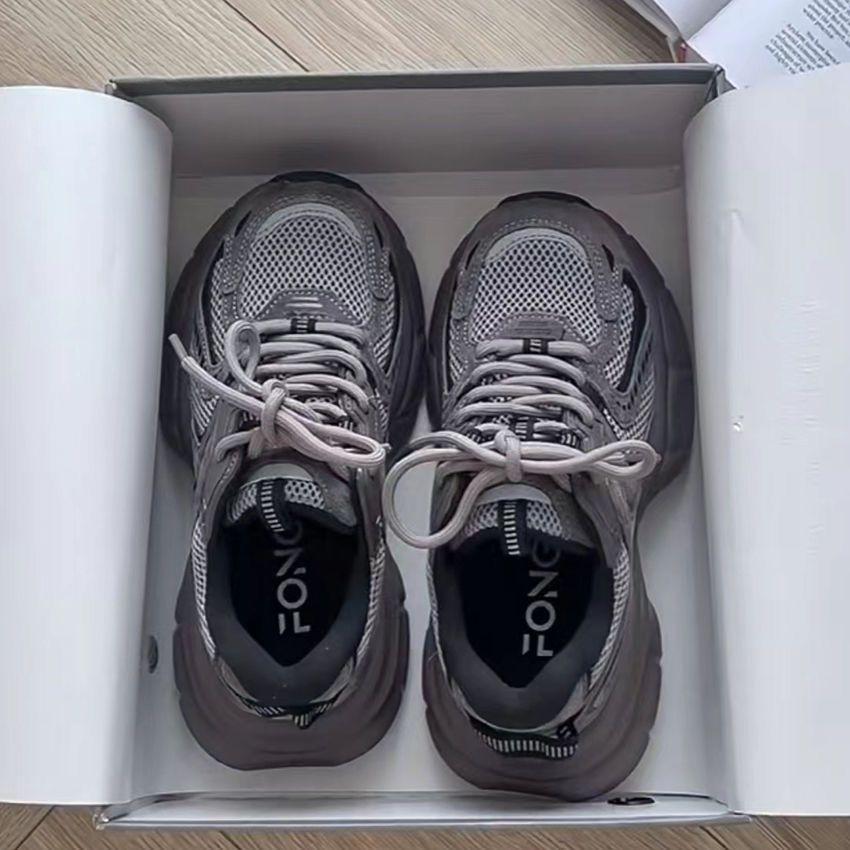 2025 Spring and Summer New Ins Retro Platform Dad Shoes Female Students Versatile Lightweight Running Shoes Casual Sports Shoes