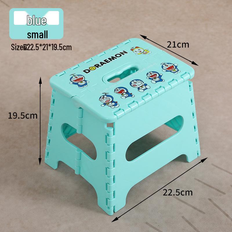 Portable Folding Cartoon Stool for Children & Adults - Durable Plastic Shoe Changing Seat