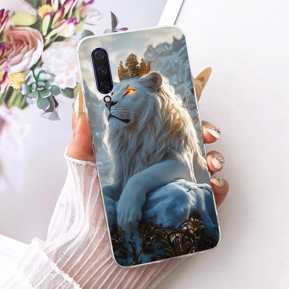 Transparent Casing For Xiaomi Mi9 Lite Case Cute Cat Fashion Butterfly Funny Cool Painted Cover M1904F3BG