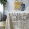 Vintage Crochet Tablecloth Decorative Table Cloth Cover For Kitchen Dinning Pub Bedside Tabletop Sheet Decoration