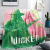 1PC Wicked Print Flannel Blanket, High quality All Seasons, Home Decor, Warmth and Comfort, Perfect for Christmas Gifts