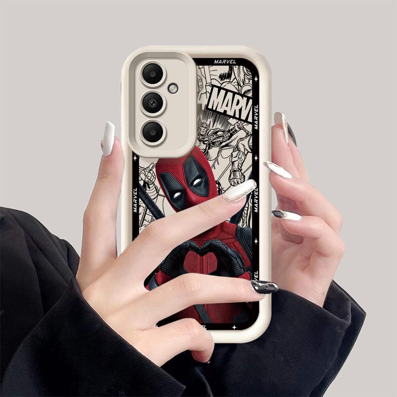 Чехол для телефона Marvel Deadpool для Samsung Galaxy A15 A25 A35 A55 A51 A71 A72 A73 A52 A52s A53 A54 Мягкий 4G 5G Мягкая накладка