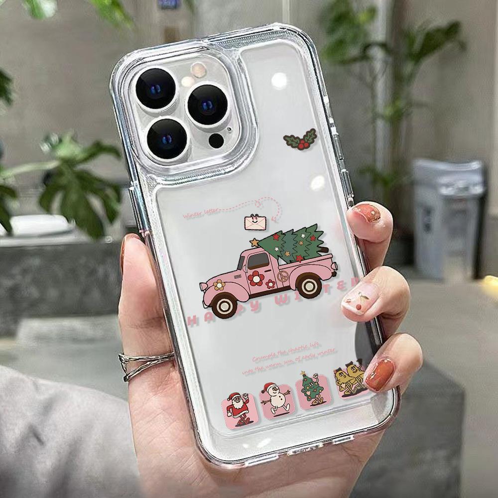 Рождественский чехол для iPhone 11 13 XR 15 Pro Max 12 16 Pro Max для iPhone 14 7 8 Plus XS Max Samsung A15 A55 A05 Redmi 12 13C 13 Huawei Mate 30 40