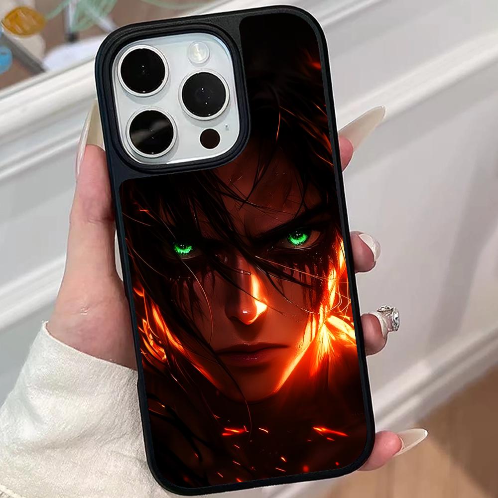 Чехол для мобильного телефона AOT Эрен Йегер Матовая поверхность для iPhone 17 16 15 14 13 12 11 Air Pro Max Plus Цветной чехол