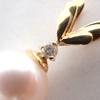 [Used] K18 Akoya pearl/pearl diamond pendant top/j16-22