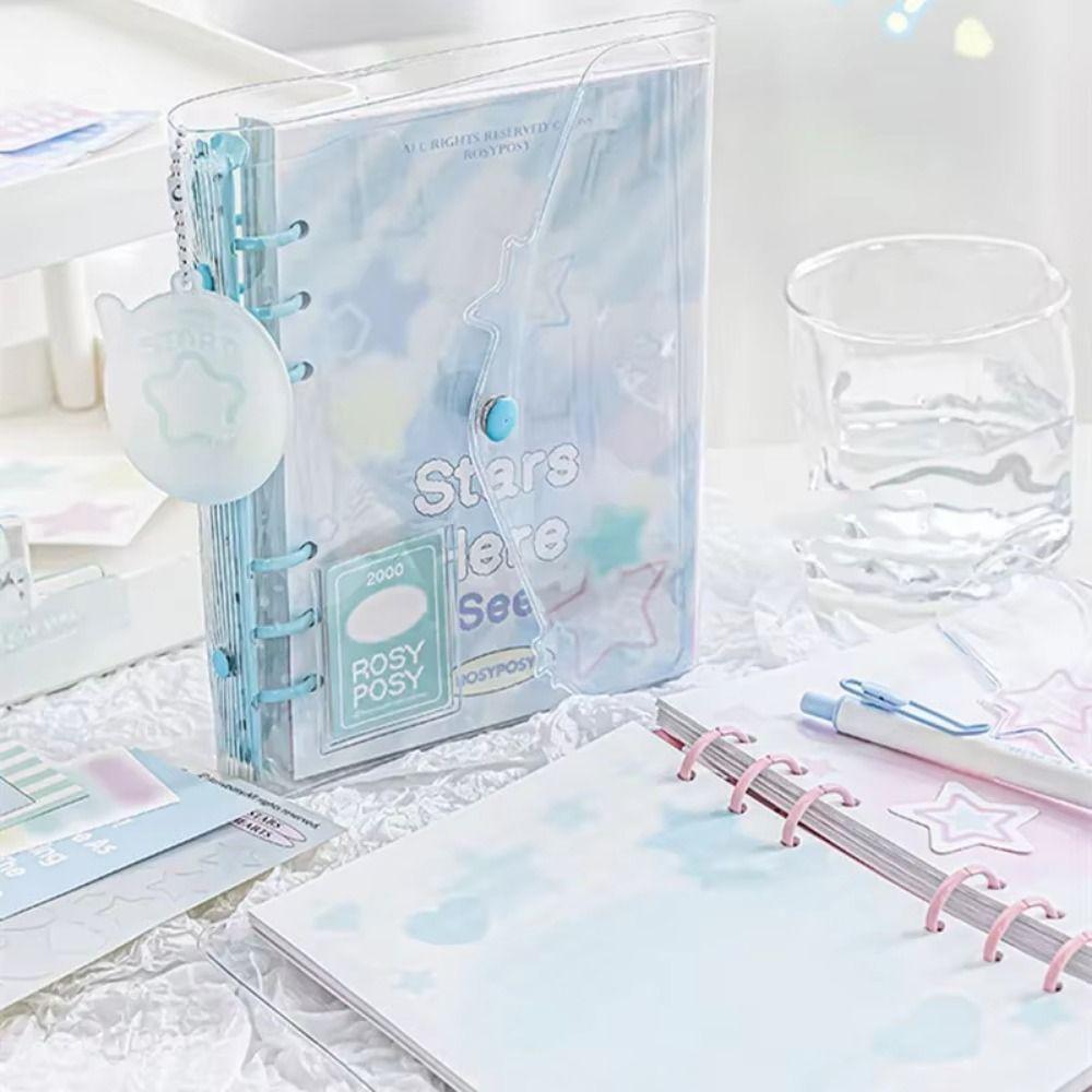 Милый мультфильм звезда дневник книга ручной счет кнопка блокнот полноцветный блокнот планировщик