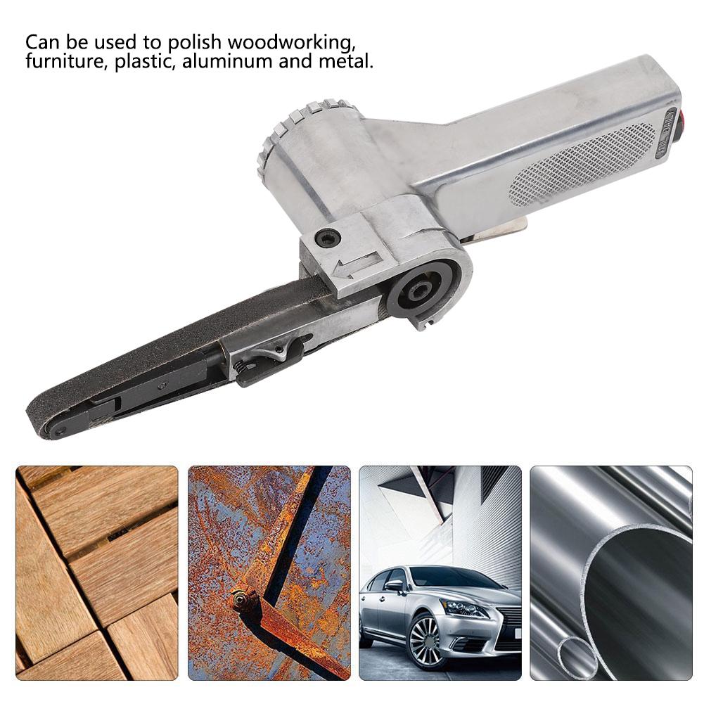 10mm Belt Pneumatic Belt Sander Sanding Grinding Polishing Machine for Woodworking Furniture