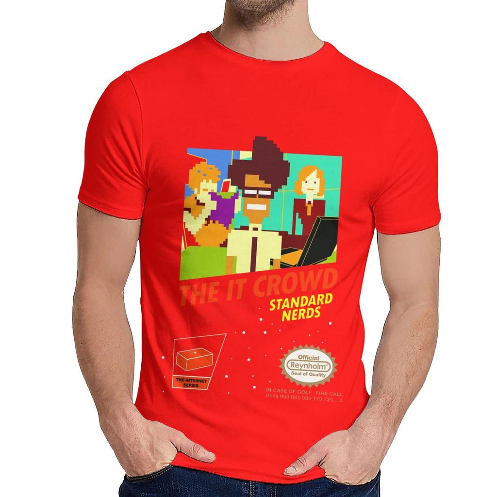 For Male T Shirt The It Crowd Funny Geek Computer Tv Show Slim Unique Design O