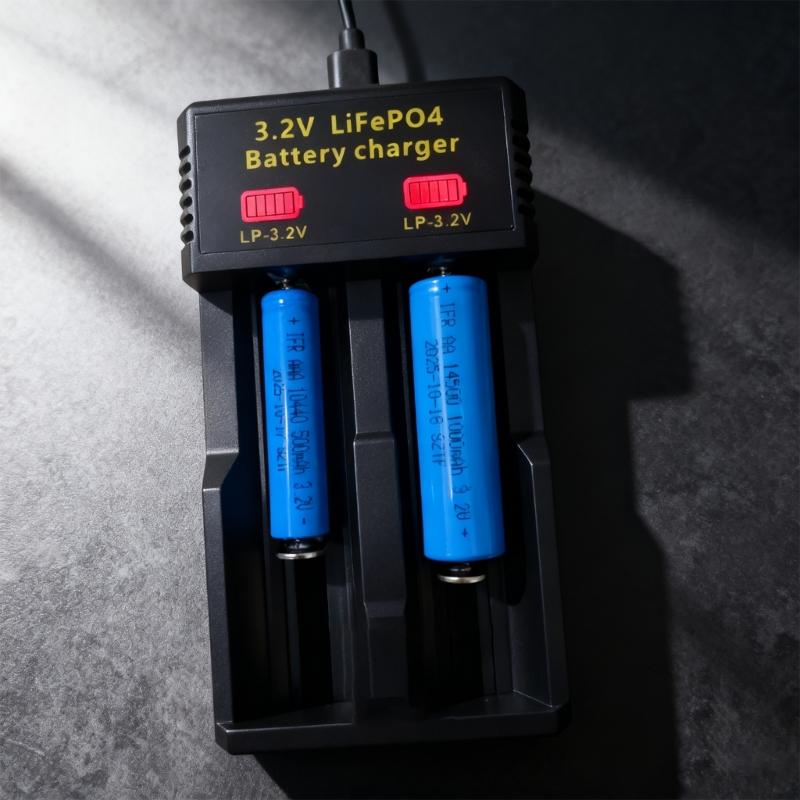 Универсальное USB-зарядное устройство для LiFePO4 аккумуляторов 3,2 В моделей 10440 14430 14500 18650 26500