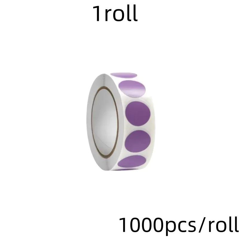 1000 PCS Color Dot Label Sticker Classification Mark Coated Paper Sticker Rolls Kawaii Stationery Aesthetic