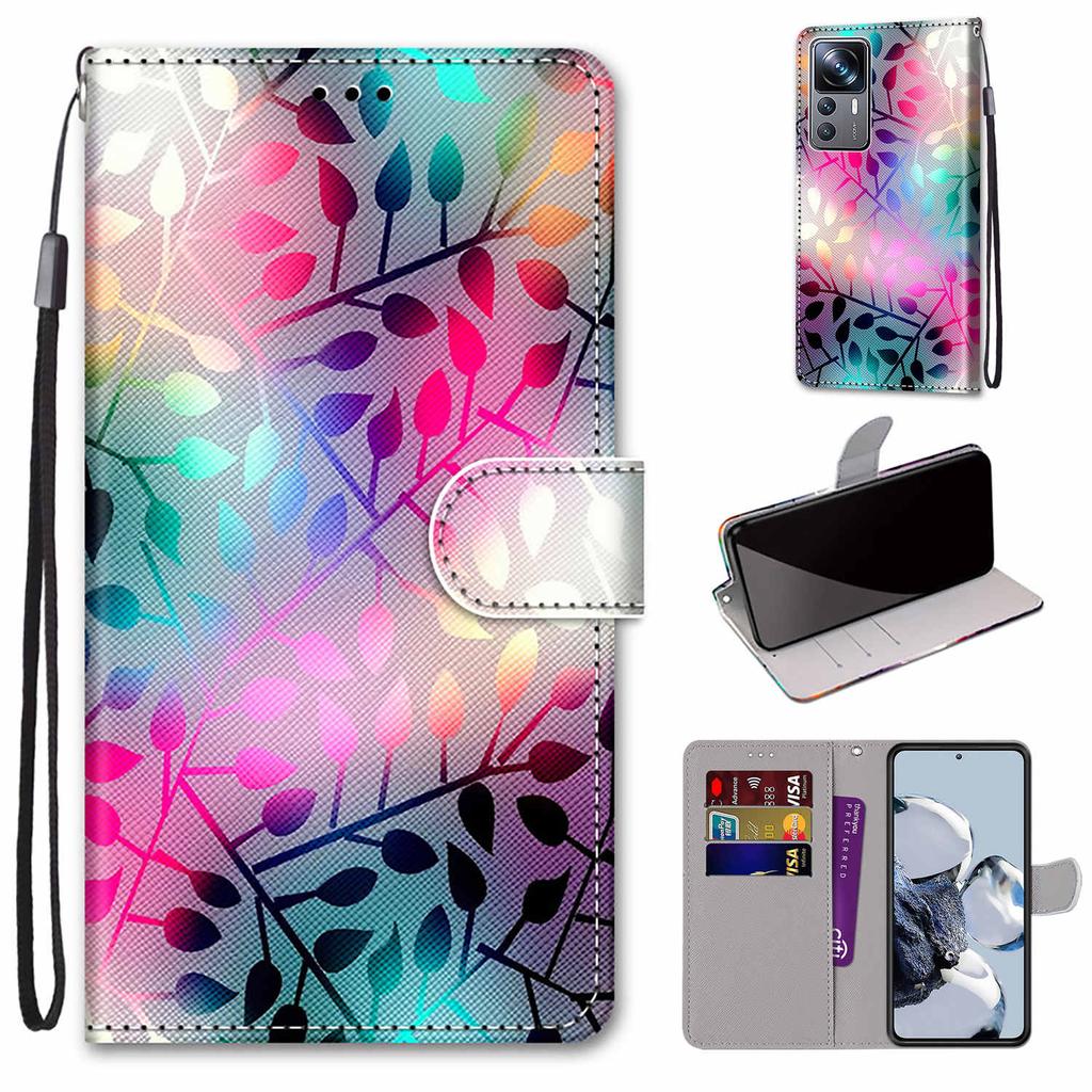Fashion 3D Painted Pattern Phone Cover Lanyard Flip Leather Case For Xiaomi Poco Redmi Google Pixel