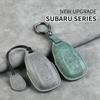 Leather Car Remote Key Case Cover for Subaru BRZ Forester Legacy Outback WRX STI Impreza XV Crosstrek Protector Fob Keychain