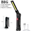 COB LED Work Light Dimmable USB Rechargeable LED Flashlight Inspection Lamp With Magnetic Hook Power Bank Outdoor Camping Torch
