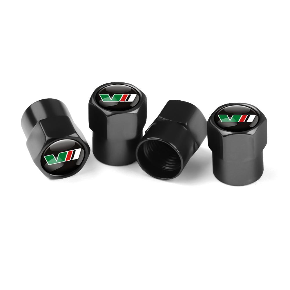 REOY4 4Pcs Car Wheel Tire Valve Caps Air Stem Dust Cover Accessory For Skoda Kodiaq Octavia Enyaq Kamiq Scala Rapid Superb Karoq Yeti