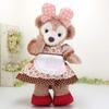 Cushu Cush Duffy Shellie May Plush Dress Up Costume Strawberry Pattern Pink 4 Piece Set of Фартук и обувь CDS296S Dress, Ribbon,