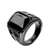 Punk Creative Multi-colored Stone Rings for Men Women Party High Quality Vintage Stainless Steel Cross Ring Jewelry Wholesale