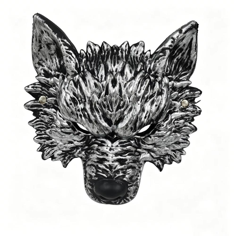 Funny Cosplay Halloween Wolf Mask 3D Fur Texture Werewolf Mask Party Costume Mask  Dress Up Prop
