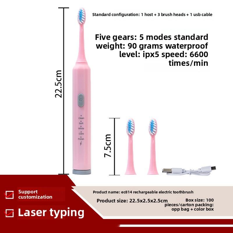 Electric Toothbrush Rechargeable Waterproof Sonic Electric Toothbrush