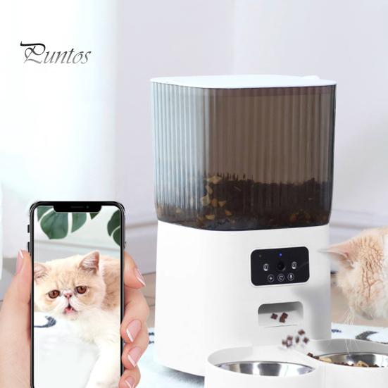 Автоматическая кормушка для кошек объемом 5 л с Wi-Fi, интеллектуальная кормушка для домашних животных, управление через приложение, дозатор сухого корма для кошек, двойной источник питания, кормушка с таймером для кошек и собак