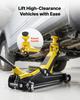 Low Profile Floor Jack, 2.5 Ton Capacity, Steel Racing Floor Jack with Single Piston Quick Lift Pump & SUV Adapters, Hydraulic Trolley Car Lift for