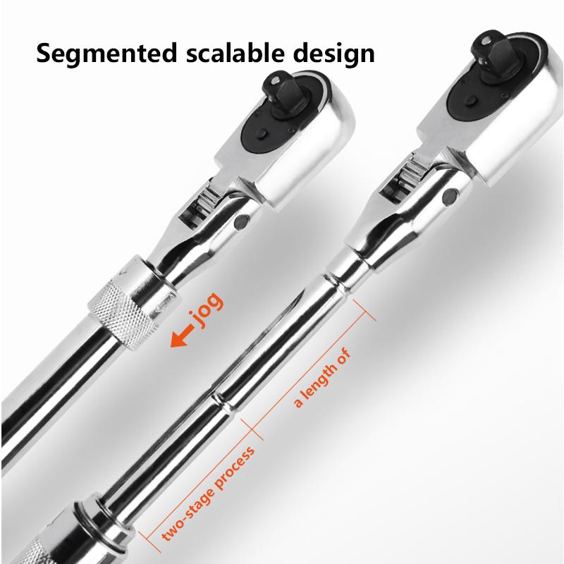 1/4" 3/8" 1/2" 72 зуба Телескопический торцевой ключ Регулируемый крутящий момент Нескользящий гаечный ключ Инструмент для ремонта автомобиля