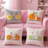 Fruit Orange Lemon Bicycle Pillow Case Anti-dustmite Pillow Invisible Zipper Silky Short Plush Sofa Cushion Cover