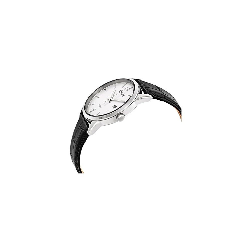 Citizen Men's Quartz Watch Stainless Steel Leather Band Casual Black Model BI5000-01A