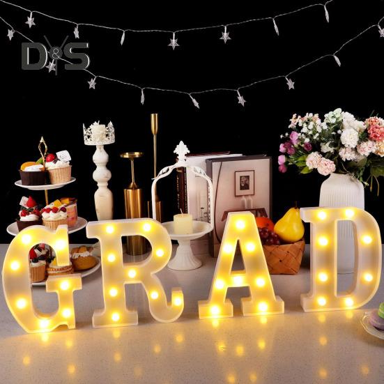 Выпускные светящиеся буквы 2025 года Выпускные светодиодные буквы Знаки Поздравления Выпускной вечер принадлежности для детского сада Дошкольное учреждение Средняя школа колледж