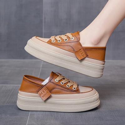 Новые кроссовки на платформе, женские осенние кроссовки, дышащая кожа, тонкие туфли, модная толстая подошва, повседневная спортивная обувь, громоздкие кроссовки