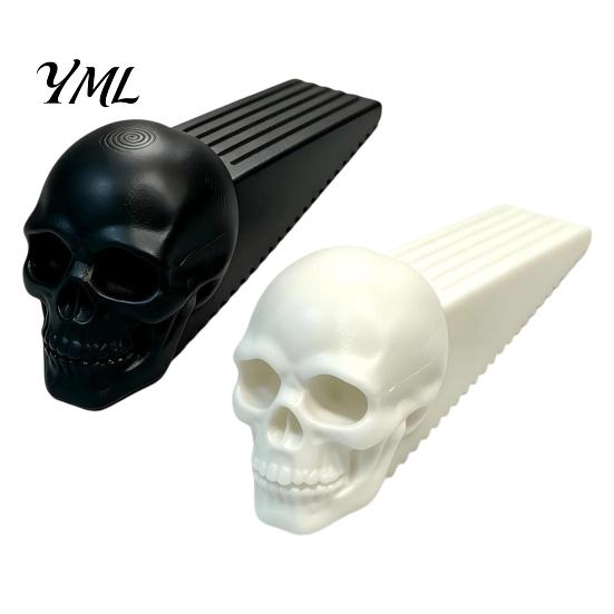 Spooky Skull Door Stopper Halloween Stopper, 3D Printed Plastic Wedge, Non Slip Novelty Gift Base, Decorative Stop for Home Gothic Room Accessory