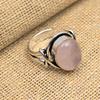 Rose Quartz Gemstone Handmade 925 Sterling Silver Jewelry Lovely Ring For Women
