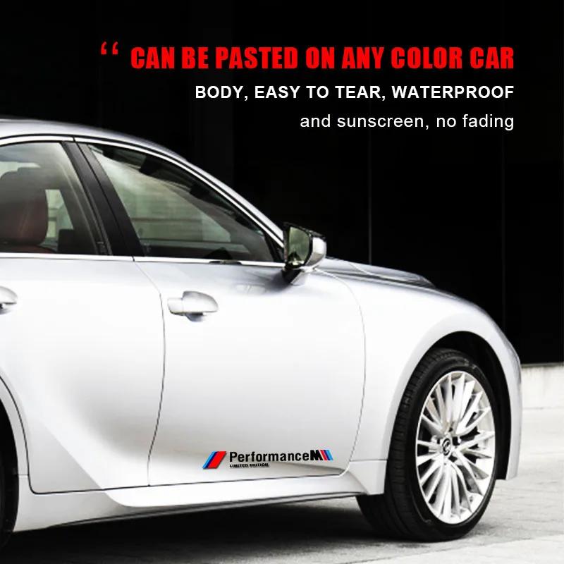 2 шт. Автомобильные 3D наклейки Наклейки на боковую часть кузова автомобиля Спортивные наклейки для BMW F10 F07 E90 E60 F30 E89 E85 E91 E92 X3 X4 X5 X6 1 3 5 7 серии