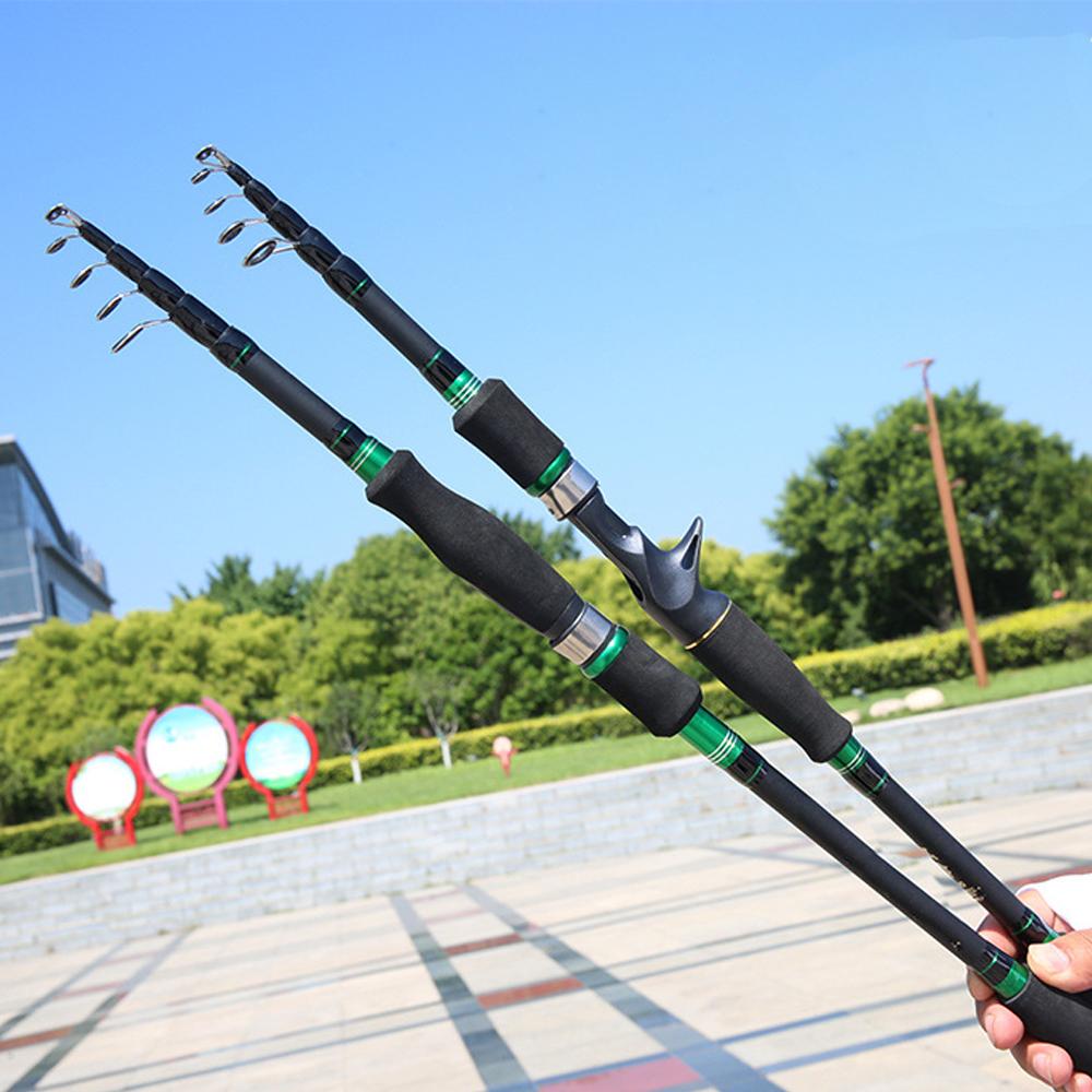 Новая вращающаяся удочка, сверхлегкая портативная телескопическая удочка из углеродного волокна, форель, карп, 1,8 м, 2,1 м, 2,4 м, 2,7 м, подходит для лета