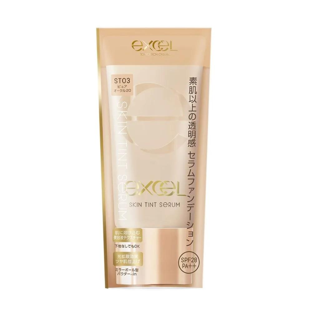 Excel Skin Tint Сыворотка-тональная основа 35 г ST03 Чистый охровый 20 Набор из 2 штук