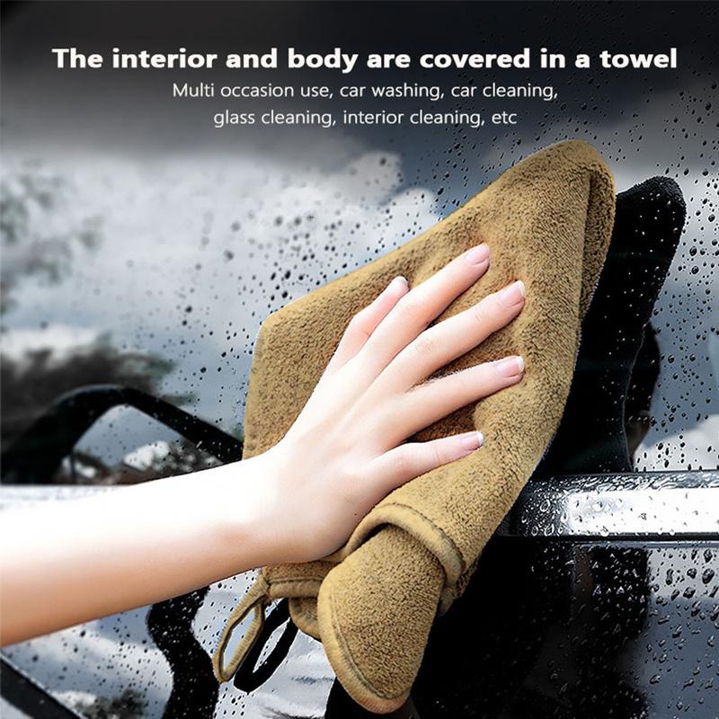 Car Interiors Drying Towel Coral Velvet Super Absorbent Cleaning Cloth For Chevrolet Spark Captiva Cruze Tracker Epica Nubira SS