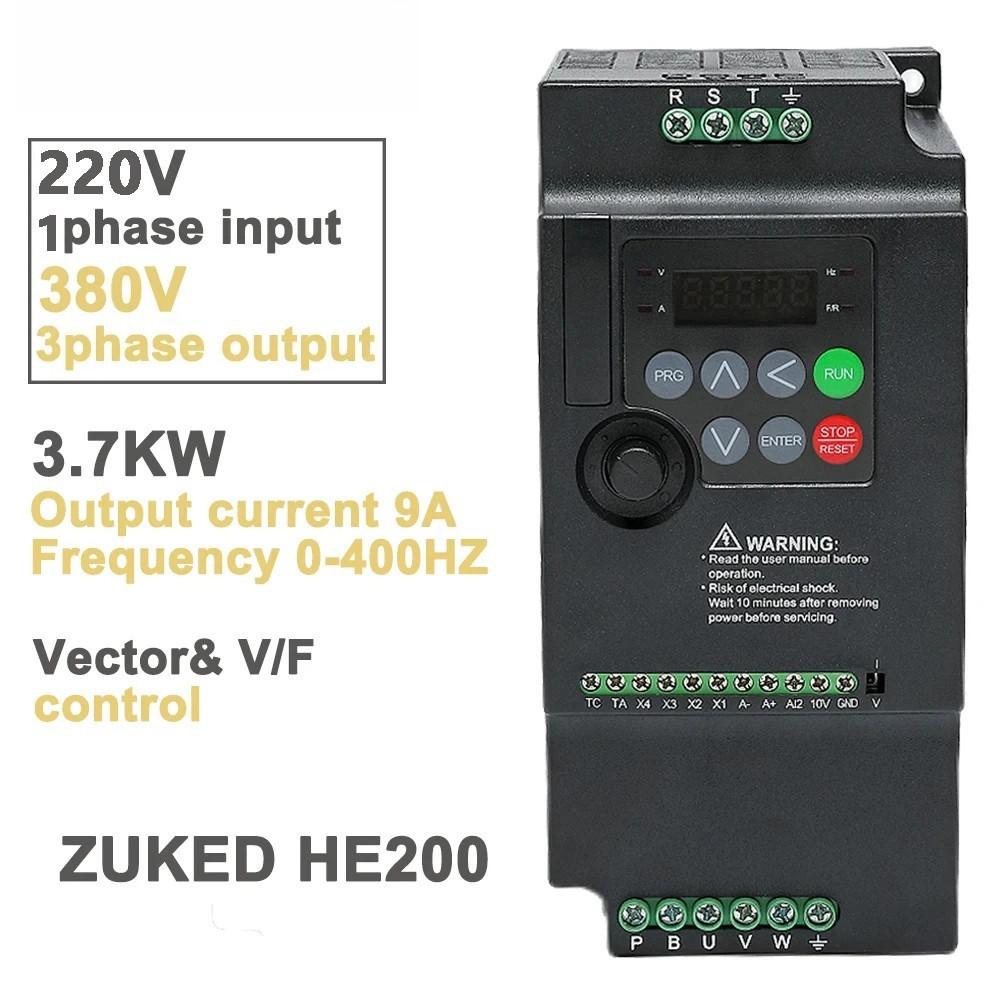 VFD 1.5KW to 5.5KW 1 Variable Frequency Drive Frequency Inverter Phase 220V Input Three Phase 380V Output Frequency Converter