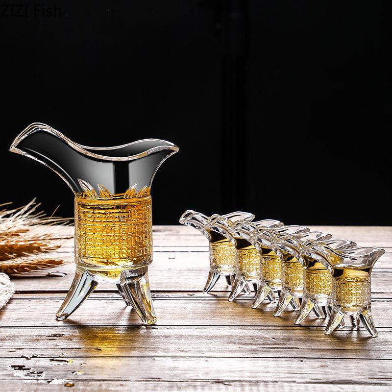 10 мл/100 мл-6 шт./комплект прозрачный набор бокалов для вина бокал для бренди виски водки рюмка скандинавский стиль семейный винный набор для вечеринки