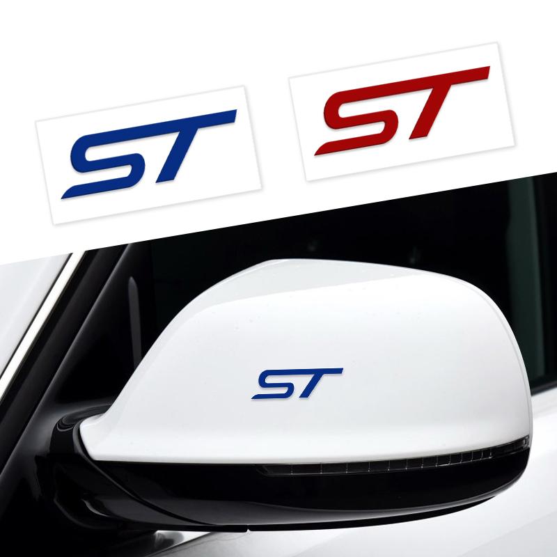 Red or Blue ST logo Car Body Stickers Valve CapFor Ford Focus 2 MK2 MK3 MK5 Fiesta Mondeo Fusion Escape Shelby Kuga x157 Ghia Mustang